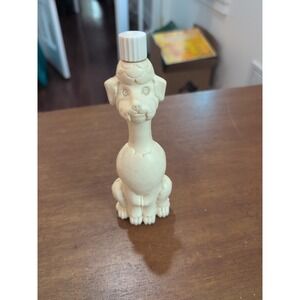Vintage Rare Hasbro White Poodle Plastic Bottle 7"
